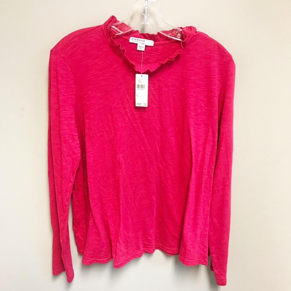 ANTHROPOLOGIE Pink Stateside top. SZ L NWT